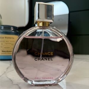 CHANEL Chance Eau Tendre with Pink and Gold Accents